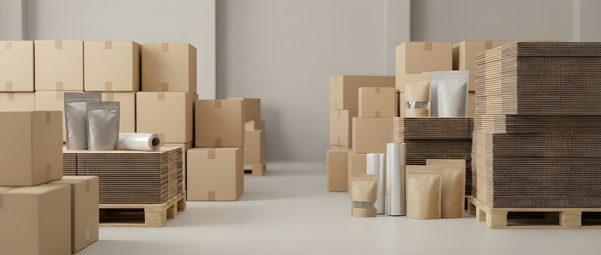 Order being packed into cardboard boxes for shipping after a recovered sale